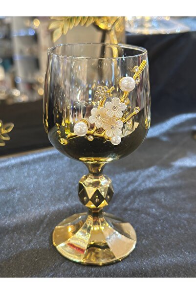 pırıltı home 6 ADET BRONŞLU TİTANYUM KAPLAMA KAHVE YANI KADEH 150ml