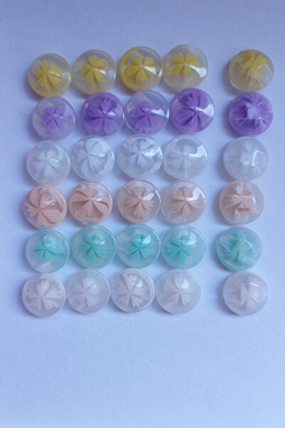 Kent Pazarı Κουμπί για βρεφικό γιλέκο 6 χρώματα 30 τεμάχια Διάμετρος: 14 χιλ.