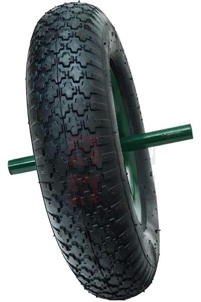 Raco Replacement Wheelbarrow Wheel - Solid Rubber, Steel Rim, Flat-Free Spare Tire (Foam)