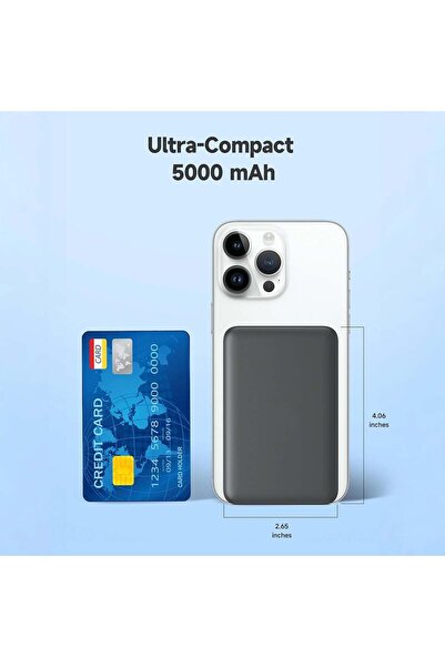 Generic Magnetic Power Bank, 5000mAh, 15W Ultra Slim Wireless Charger, MagSafe Compatible, iPhone & Android