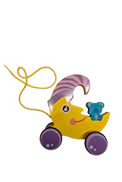 China Wooden pull toy with wheels - Luna