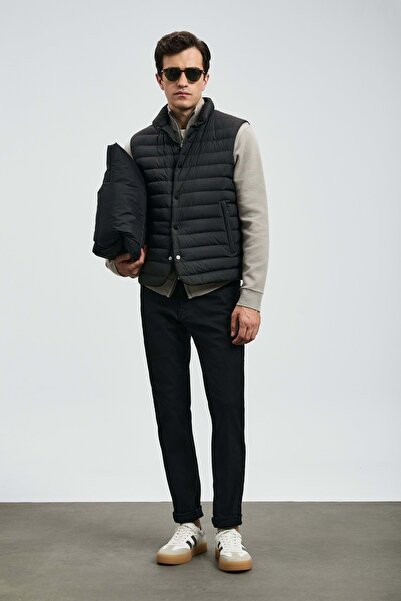 Lufian 112200260 Anton Sports Jean Ανδρικό Παντελόνι εφαρμοστό Ανδρικό Τζιν Παντελόνι ΜΑΥΡΟ