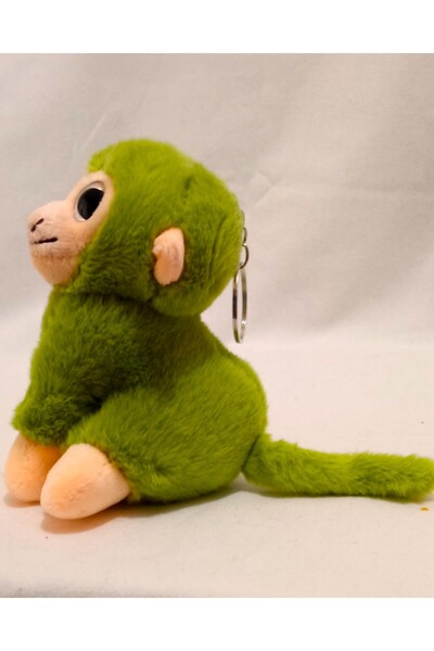 Pufline Sevimli Maymun Peluş Oyuncak Anahtarlık Ve Çanta Süsü (Kuyruk Dahil 15 cm)