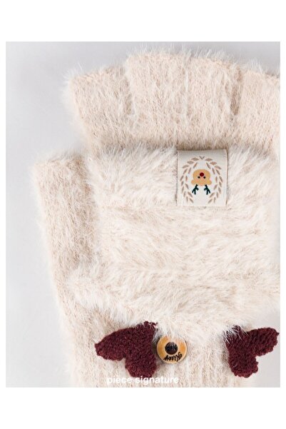 PIECE SIGNATURE 95% فيسكوز 5% سباندكس، قفازات مقصوصة بغطاء ناعم للفتيات (4-8 ...