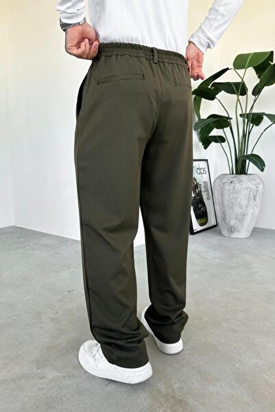 HAFKAGİYİM Khaki Basic Premium Fabric Trousers