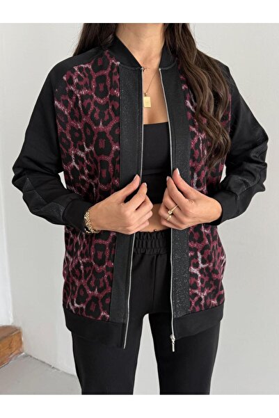 Marka Sim Detail Jacquard Leopard Suit