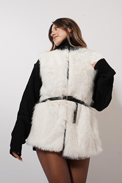 Pafi Moda كريم سترة نسائية فاخرة عالية الجودة من لوسيا