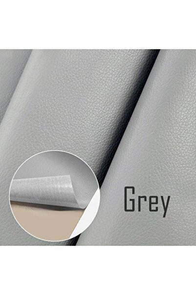 LUXER Self-adhesive Eco-leather Film for Sofa, Chair, Car Interior Reconditioning, 137x60 cm, Grey