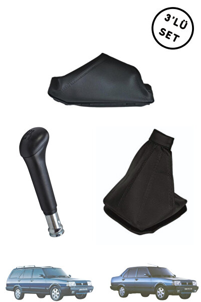 MEFAUTO Tofaş Doğan Kartal Şahin Slx Gear Shift Boot, Handbrake Boot and Gear Shift Knob Set