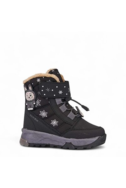 AYAKCİTY أحذية طويلة للأطفال مقاومة للماء ومقاومة للبرد مع بطانة من الصوف