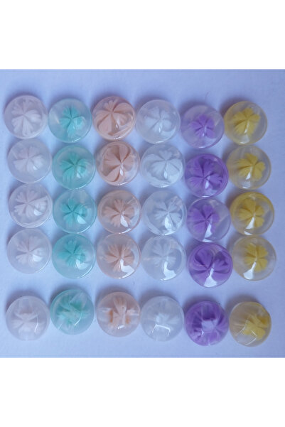 Kent Pazarı Κουμπί για βρεφικό γιλέκο 6 χρώματα 30 τεμάχια Διάμετρος: 14 χιλ.