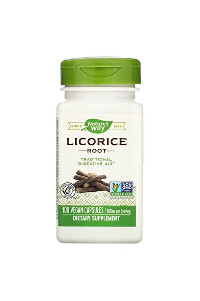 Secom Supliment alimentar Licorice (Lemn-dulce) 450 mg Nature's Way, 100 capsule