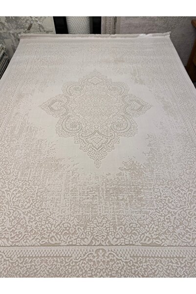 KARAR HALI Kalın sık doku salon halısı krem