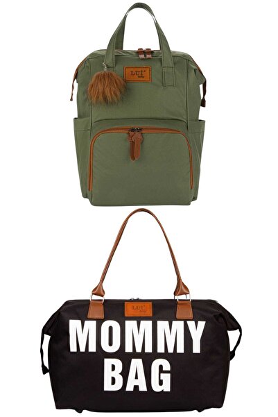 Yerli Baby Mother Baby Care Backpack with Thermal Bottle and Mommy Bag Mother Baby Care Bag Set of 2