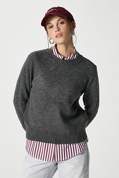 Ritnice Mushy Anthracite Basic Knit Sweater