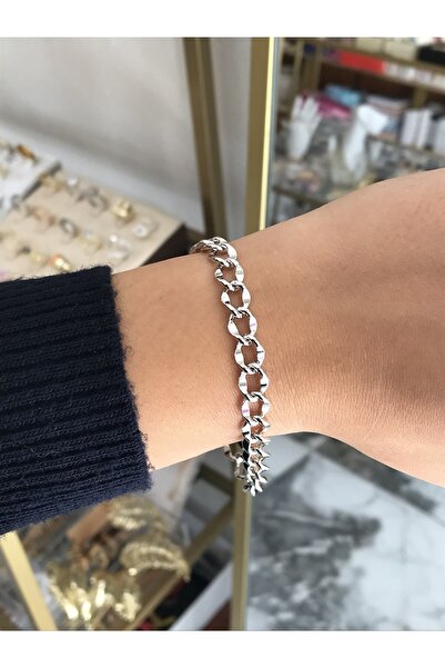 the ASEL İNCİ سوار فضي موديل سلسلة (لا يسود)