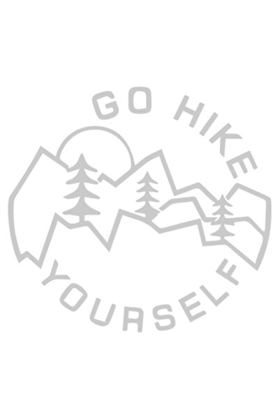 Oracal Car sticker 'Go hike yourself', 15x15 cm, White