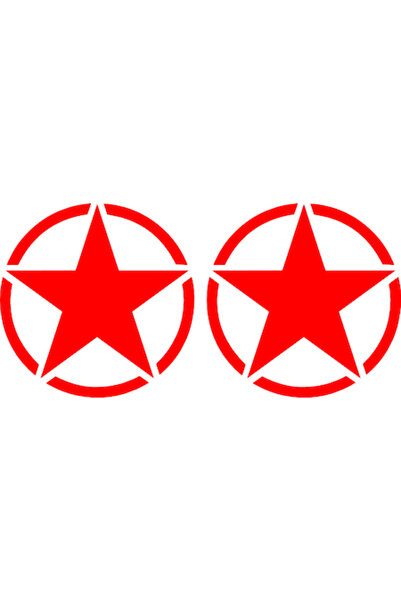 Oracal 651 Car sticker "Set of 2 stars", 30cm each, red