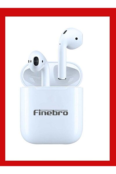 Finebro Studio Stereo TWS In-Ear Wireless Earbuds with Replacement Ear Tips and Case - White