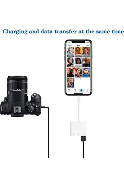 007 3-in-1 Lightning to SD/TF/USB Camera Adapter Card Reader for iPhone/iPad - Wahbait