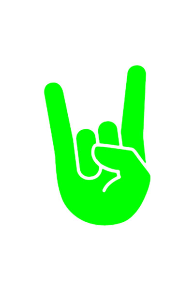 Oracal Sticker auto "Rock hand'', 15x15 cm, verde