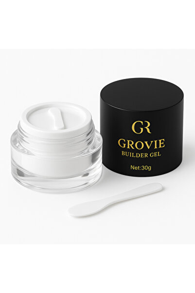 Grovie Brocade Builder Gel – Mikro Işıltılı | 02 | Güçlü, Şeffaf ve Parlak Tasarım - Tırnak Uzatma Jeli