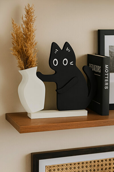 CLOUD 3D DESIGN Kedili Dekoratif Vazo Figürü