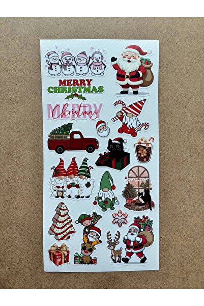 hdsticker 101 τεμάχια Χριστουγεννιάτικο, Πρωτοχρονιάτικο Σετ αυτοκόλλητων με θέμα - Χριστούγεννα, Χιονάνθρωπος, Πεύκο, Πακέτο δώρου, Ετικέτα