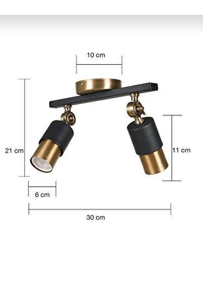 Bozyaka Aydınlatma Lotus 2'li Dekoratif Eskitme Kaplama & Siyah Tavan Avize (GÜNIŞIĞI LED AMPULLER DAHİLDİR)