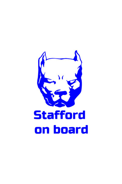 Oracal Car sticker ''Stafford on board'', 18x15 cm, blue