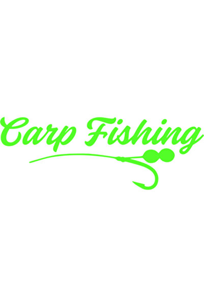 Oracal Sticker auto ''Carp fishing'', 20cm, verde