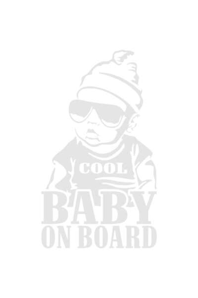Oracal Car sticker "Cool baby on board", 17x10cm, white