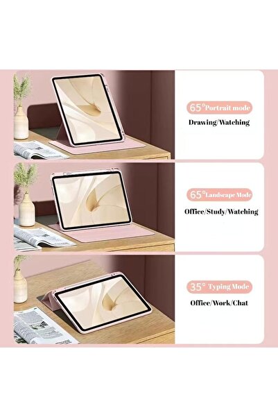 007 Vurtboly Hybrid Case for Huawei MatePad 12X 12 Inch 2024 - Clear Acrylic Multi-Angle (Pink)