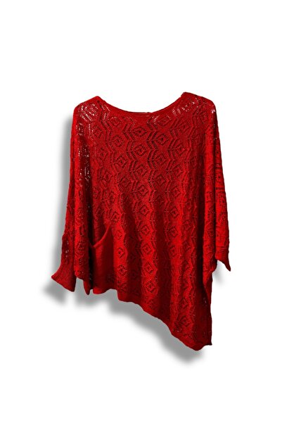 SUMEF Γυναικεία Mercerized δαντελωτή πλέξη Ασύμμετρη Πλεκτή Μπλούζα – Τυπικό μέγεθος (38-48 Συμβατό)