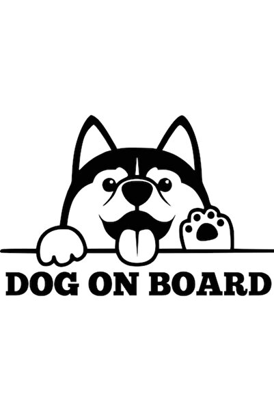 Oracal Sticker auto "Dog on board'', 22x15cm, negru