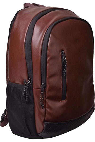 F Gear BiFrost Brown 27L Unisex Art Leather Laptop Backpack (fits up to 17")