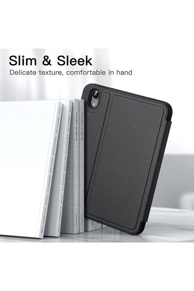 JETech Case for iPad Mini (A17 Pro 2024 / Mini 6 2021) with Pencil Holder, Slim Multi-Angle Cover -