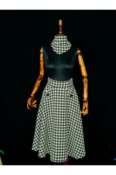 Sihirli Düğmeler Vintage Skirt