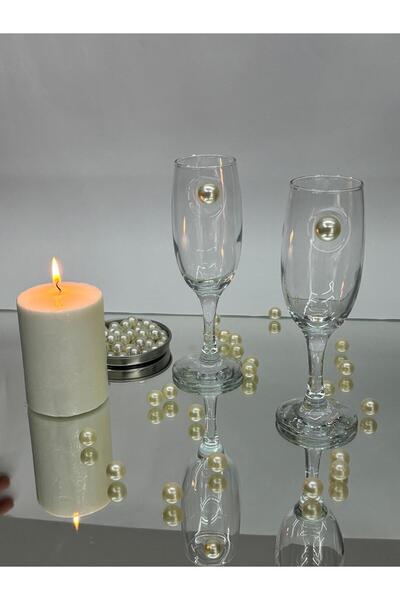 Budi Champagne Glass Classic with Pearl Figure 2-Piece