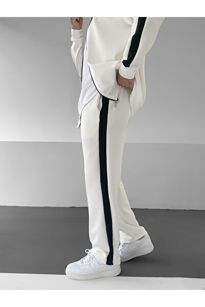 NO1 KONSEPT Λευκό ριγέ Σετ αθλητικής φόρμας Scuba