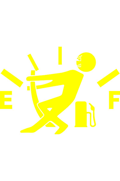 Oracal Car sticker, Fuel tank flap, 13cm, yellow