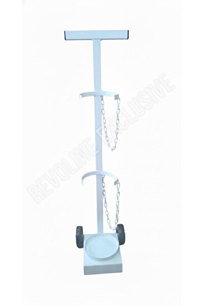 REVOLINE EXCLUSIVE Oksijen tüpü taşıma arabası çift metal hazneli 5 litre 10 ...