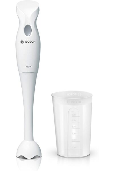 Generic خلاط يدوي فعال، 300 واط، أبيض/رمادي - بوش MSM6B150GB - تصميم هندسي أل...