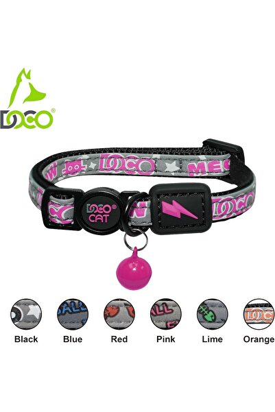 Doco Reflective Cat Collar (DCAT011) Color - Green (3/8 x 7.5-12")