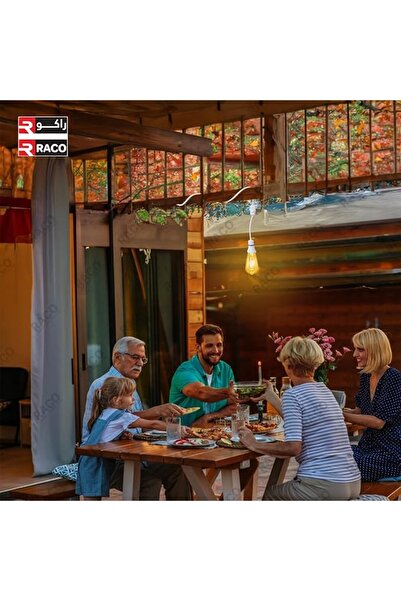 Raco Bulb Holder with Extension Cable - E27 Light Holder with Switch, UK Plug (5 Meter)