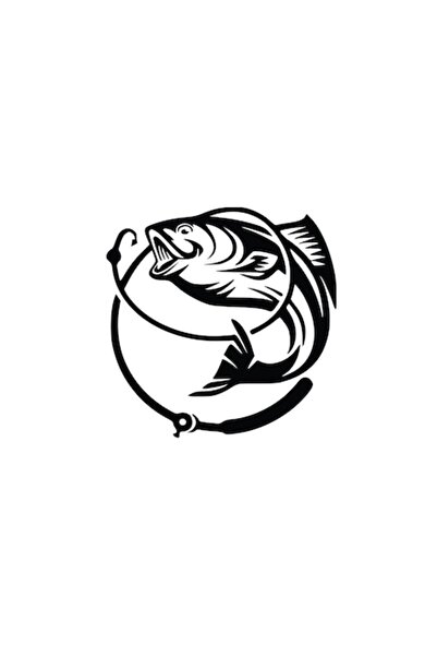 Oracal Set of 2 Car Fish Stickers, White, 24 x 24 cm