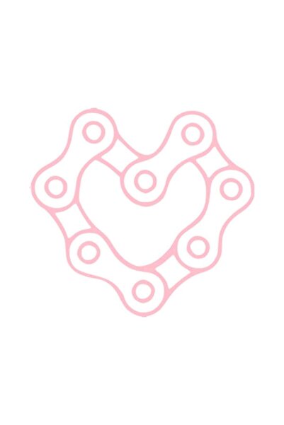 Oracal "Chain heart" car sticker, 15x14 cm, pink
