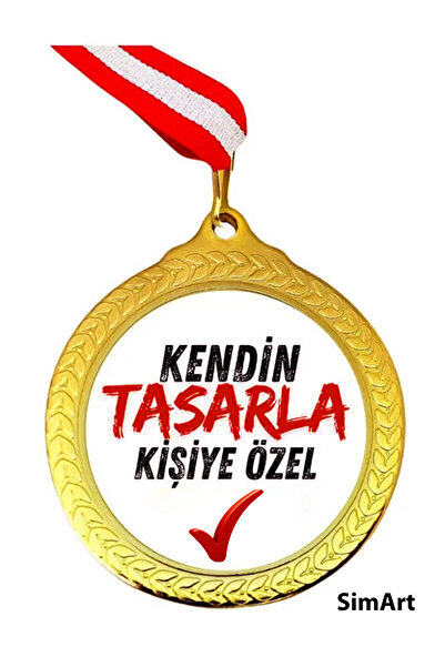Madalya KENDİN TASARLA Kişiye Özel Altın 1 adet Trmd900