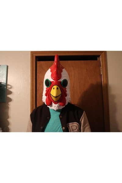 FEEL Horoz Maskesi - Cadılar Bayramı Büyük Boy 40 cm Halloween Parti Kostüm M...