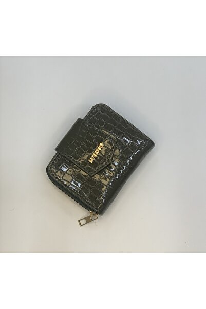 PurpleART Women's Shiny Crocodile Patterned Faux Leather Wallet 8X11Cm